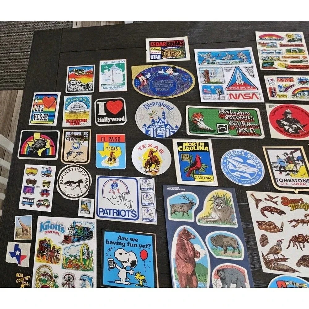 Vintage USA Travel Luggage Sticker Collection‎ Huge Lot Of 167 Some Sheets